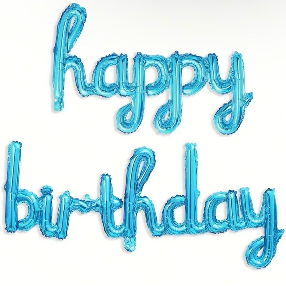 Blue Happy Birthday Balloon Set